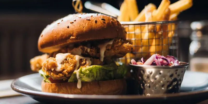 Valiant pub burger and fries